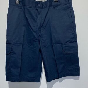 Dickies Men's Navy Blue Regular Fit Flex Fabric Cargo Shorts Size 36 NWT